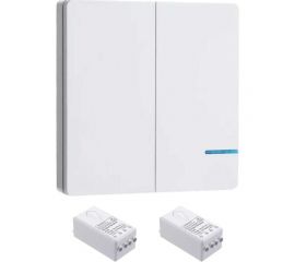 Дистанционный выключатель GRITT Practic SX 2кл. белый комплект: 1 выключатель, IP67, 2 радиореле 1000Вт 11117 