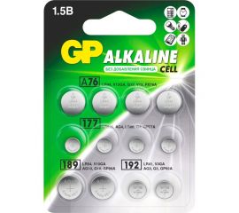 Набор алкалиновых пуговичных батареек GP - 12 шт. в блистере ACM02F-2CR12 