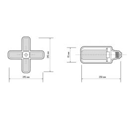 Светильник JazzWay PPG T95-4p AGRO 36w FR E27 для растений 5043350 