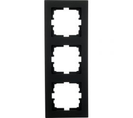 3-ая вертикальная рамка Lezard VESNA без вставки, чёрный бархат 742-4200-153 