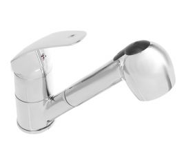 Смеситель для кухни RAIN Вега, низкий, с выдвижным изливом, картридж 40 мм., латунь 561-281 