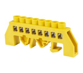 Шина "земля" "pe" TDM в желтом изоляторе на din-рейку 8x12мм 8 групп SQ0801-0215 