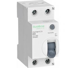 Выключатель дифференциального тока Systeme Electric City9 set вдт 63а 2p 30ма тип-ac 230в C9R36263 