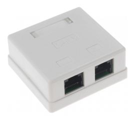 Универсальная розетка на 2 порта RJ-45, 8p8c, TWIST cat. 6, на плате, J-8P8C-C6-2P-TWCS 