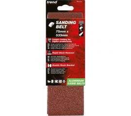 Шлифовальная лента (3 шт, 75 X 533 мм, зерно 80) TREND AB/B75A/80A 