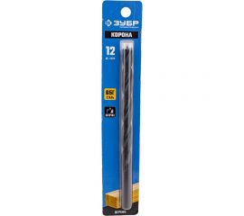 Сверло спиральное по дереву, М-образная заточка Профессионал (12х200х150 мм; сталь 65Г) Зубр 29421-200-12_z01 