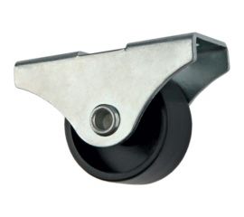 Колесо неповоротное 25 мм, черный пластик, с крепежом, М4x12 мм Brante 104322 