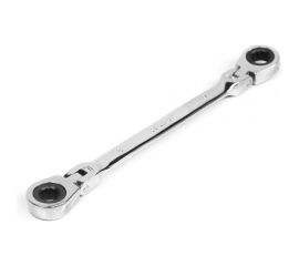 Накидной двусторонний ключ HORTZ 14х15 трещ/шарн. хромированный HOR 118761 