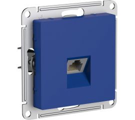 Компьютерная розетка Systeme Electric Atlasdesign аквамарин rj45, кат 5е ATN001183 