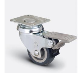 Колесо с поворотной платформой и тормозом EMES EP01MKT50X20F 