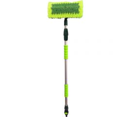 Телескопическая щетка для мытья ZiZay длина 2,5 метра с клапаном под воду и краником, щетина 25x5 см ZZ0122 