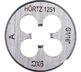 Трубная цилиндрическая плашка G 1/16 дюйма 9ХС HORTZ 204127 