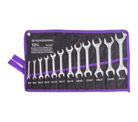 Набор рожковых ключей Помощник 6x7, 8x9, 10x11, 12x13, 14x15, 16x17, 18x19, 20x22, 21x23, 24x27, 25x28, 30x32 мм, 12 предметов 5122P(56767) 