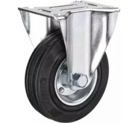 Промышленное усиленное колесо FRC 80 (200 мм, площадка, неповоротное, черная резина, роликоподшипник) TOR 1027193 