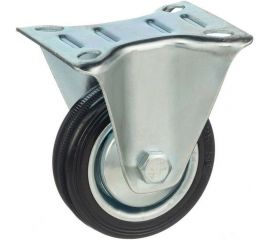 Колесо неповоротное (75 мм; 50 кг; резина/металл) Стелла-Техник 4002-75 
