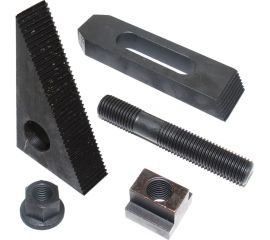 Набор клиновых ступенчатых прижимов (5 предметов, паз 19.7 мм, М18x2.5х150 мм, YT-6026) CNIC 56171 