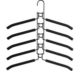 Вешалка-плечики BRABIX трансформер 2 комплекта 10 плечиков металл с покрытием, черные 880785 