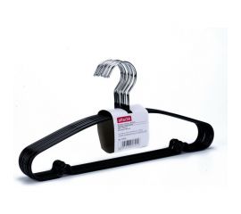 Металлическая вешалка-плечики с перекладиной Attache черная, размер 48-50, 10 шт/уп 632437 
