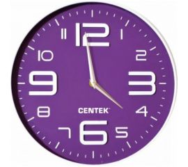 Настенные часы Centek Violet 30 см диаметром, круг, объемные цифры, плавный ход CT-7101 