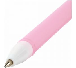 Шариковая ручка ЮНЛАНДИЯ Лапка с топпером, корпус ассорти, синяя, узел 0.7 мм 143784 