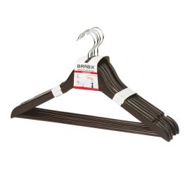 Вешалки-плечики BRABIX Стандарт комплект 5 шт, дерево 601162 