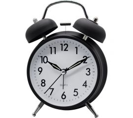 Часы-будильник Apeyron подсветка, черный матовый, металл, 15.9x11.5 см, бесшумные с плавным ходом, батарейка 1АА MLT2207-256-3 