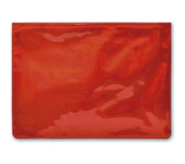 Папка для документов Феникс + КРАСНЫЙ А4, 33x24 см, 1 отделение, металлизированный ПВХ, ""собачка"" в форме сердца, молния 46444 