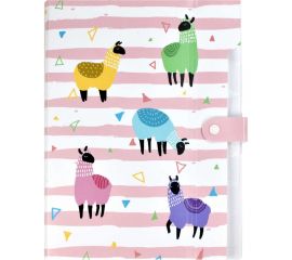 Папка для документов Феникс + АЛЬПАКИ полипропилен, А4, 32.5x22x1.7 см, 8 отделений, кнопка, дно с расширением, УФ-печать 48309 