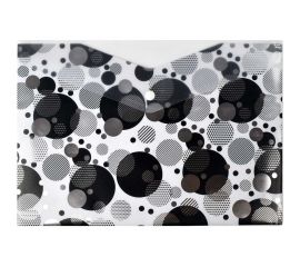 Папка для документов Феникс + КРУГИ полипропилен, А4, 33.3x23.5 см, 2 отделения, кнопка, тиснение фольгой, УФ-печать 49682 