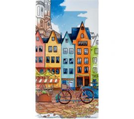 Папка для документов Феникс + Город полипропилен, 11x20.5 см, 1 отделение, 1 впаянный карман, 1 впаянный уголок, УФ-печать 53258 