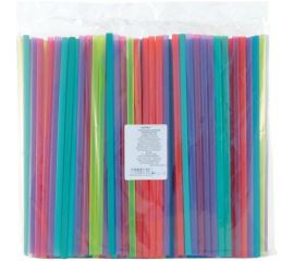 Трубочка AVIORA 8x240 мм, прямая, цветная, 250 шт в упаковке 401-001 
