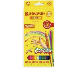 Набор цветных карандашей Каляка-Маляка 12 цветов шестигранные 3+ ККМ12 