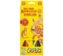 Набор цветных карандашей Каляка-Маляка Премиум 12 цветов утолщенный, супермягкий грифель, трехгранные КМКМ12 