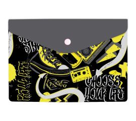 Папка для документов Феникс + КЕДЫ полипропилен, А5, 24x17 см, 1 отделение, кнопка, УФ-печать 58818 