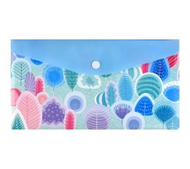 Папка для документов Феникс + СКАЗОЧНЫЙ ЛЕС полипропилен, 26x14 см, 1 отделение, кнопка, УФ-печать 59367 