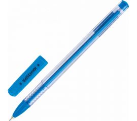 Шариковая ручка ЮНЛАНДИЯ STAR масляная, синяя, прозрачный корпус, 0.7 мм, линия 0.35 мм 143010 