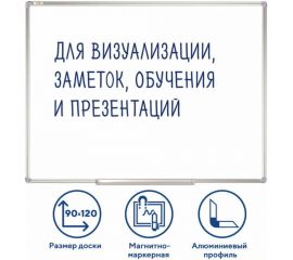 Магнитно-маркерная доска STAFF алюминиевая рамка, 235463 