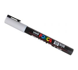 Художественный акриловый маркер UNI POSCA PC-3M, белый, 0.9 - 1.3 мм, пулевидный наконечник 149540 
