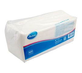 Салфетки бумажные 24x24 1слой 400листов Белый Лилия 250 