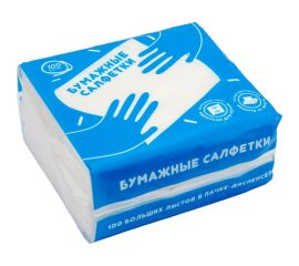 Салфетки Сыктывкарские Non-stop 1 слой, 100 шт., белые СДУ1.1М 