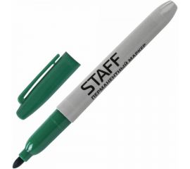 STAFF Маркер перманентный нестираемый EVERYDAY,ЗЕЛЕНЫЙ,эргономич.корпус, круглый након.2мм, 151236 