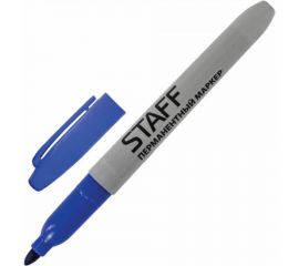 STAFF Маркер перманентный нестираемый EVERYDAY, СИНИЙ,эргономич.корпус,круглый након.2мм 151234 
