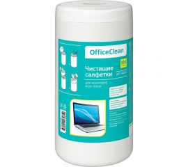 Влажные чистящие салфетки для мониторов всех типов OfficeClean в тубе 100 шт 248261 