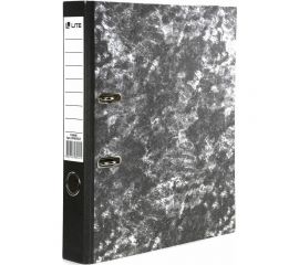 Папка-регистратор LITE 55 мм, мрамор, черный, собранный КР9055LT 