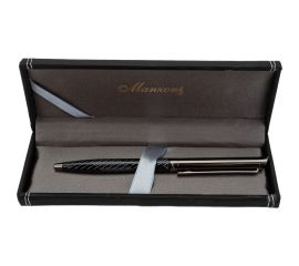 Шариковая ручка Manzoni LECCE цвет корпуса: черный футляр кожзам LEC5013-BM 