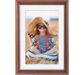 Фоторамка Image Art С20 30x42 деревянная из сосны, махагон, вставка прозрачный пластик Б0053117 