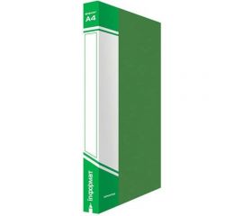 Папка INFORMAT с кольцами, А4, 4 кольца, 700 мкм, 25 мм, зеленая, пластик NP5575G 
