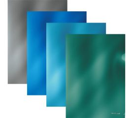 Пластиковая папка-уголок ErichKrause Glossy Ice Metallic, A4, ассорти 50169 