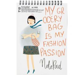 Блокнот Kroyter В тренде А5 60 листов разноцветный в клетку на спирали, 145х206 мм 1099987 