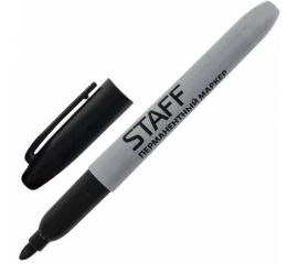 STAFF Маркер перманентный нестираемый EVERYDAY,ЧЕРНЫЙ,эргономич. корпус,круглый након. 2мм, 151233 